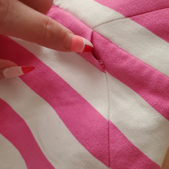 COPY - NWOT Kate Spade Betsy Pink White Striped Cocktail Dress Above Knee Strap… - Picture 11 of 11
